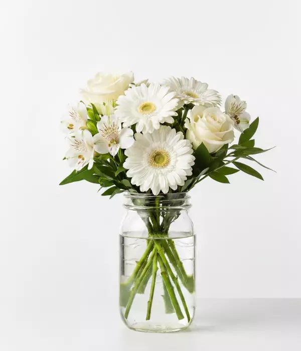 Classic Whites In Mason Jar