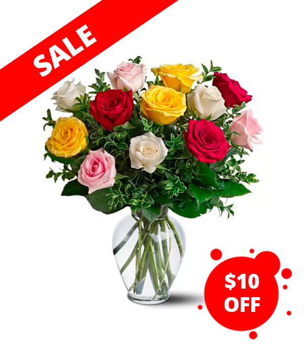 Dozen Assorted Roses Special
