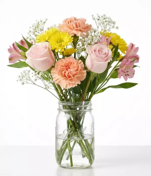 Get Well Garden Bouquet in Mason Jar