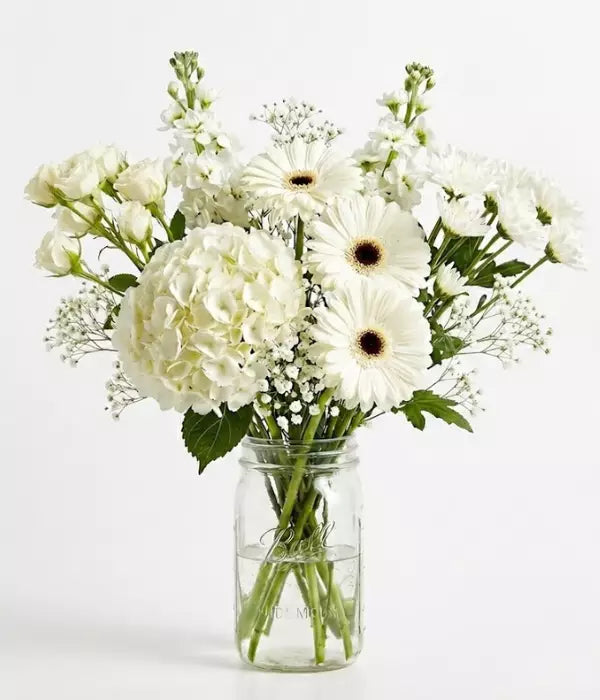Cloud Nine Bouquet in Mason Jar