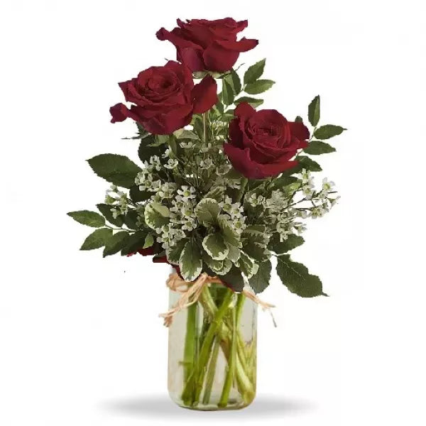 Radiant Roses In A Mason Jar